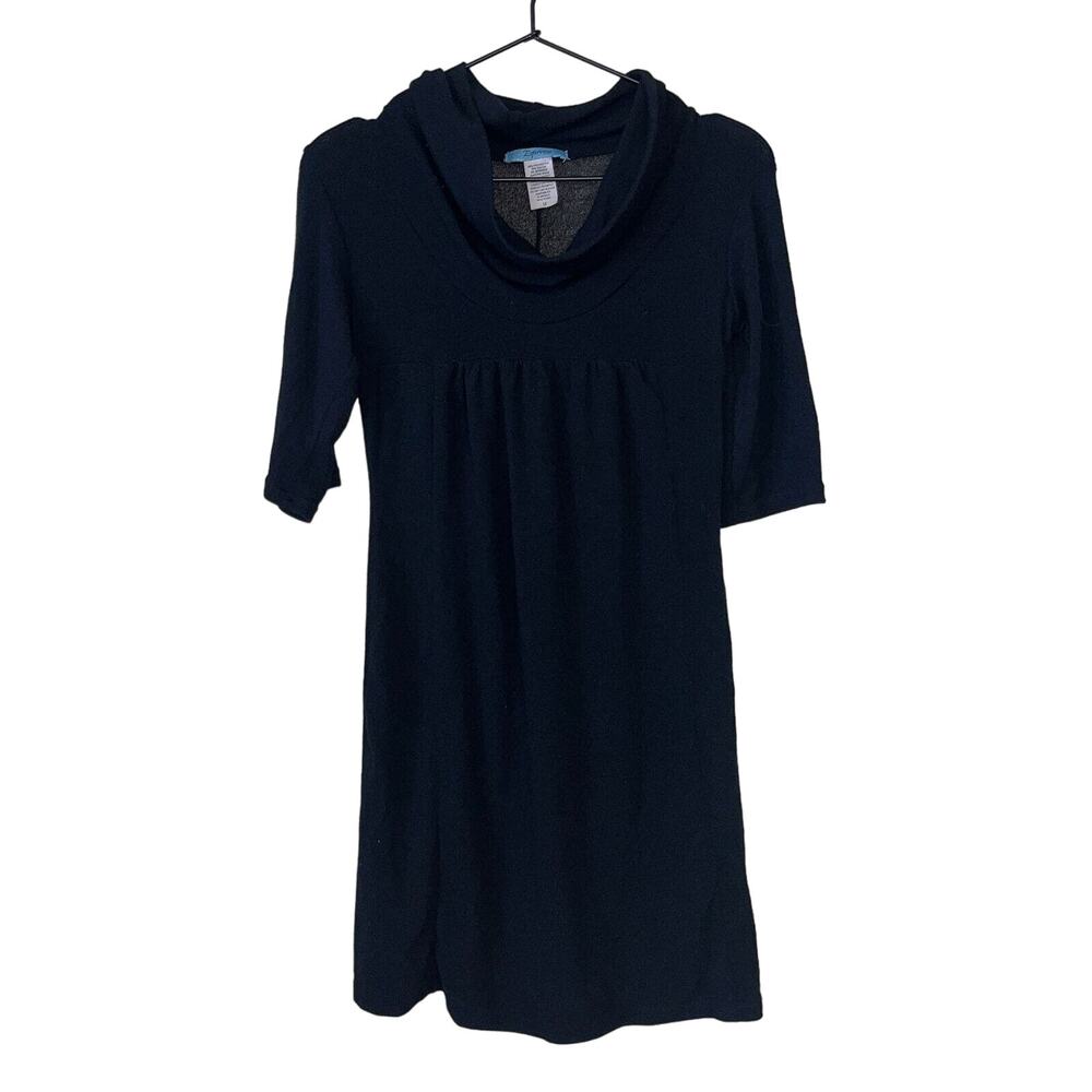 Espresso Womens Sz M Cowl Neck Black Dress Above Knee Y2K